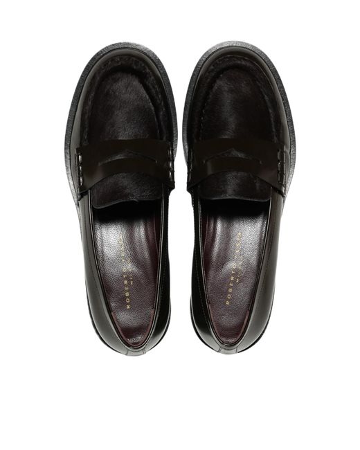 Roberto Festa Black Xander Moccasin Flat Shoes