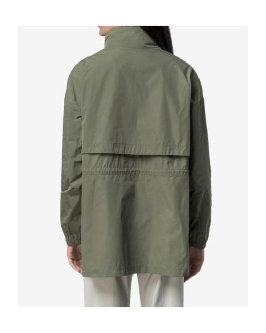 K-Way Green Aubeline Memory Touch Jacket