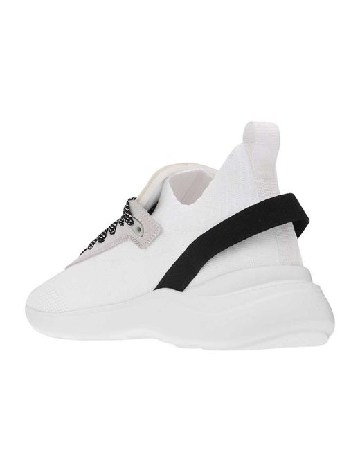 DSquared² White Lace-Up Low-Cut Sneakers for men