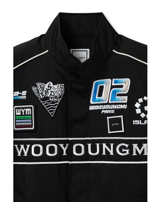 Wooyoungmi Black Long-Sleeved Zipper Casual Jacket for men