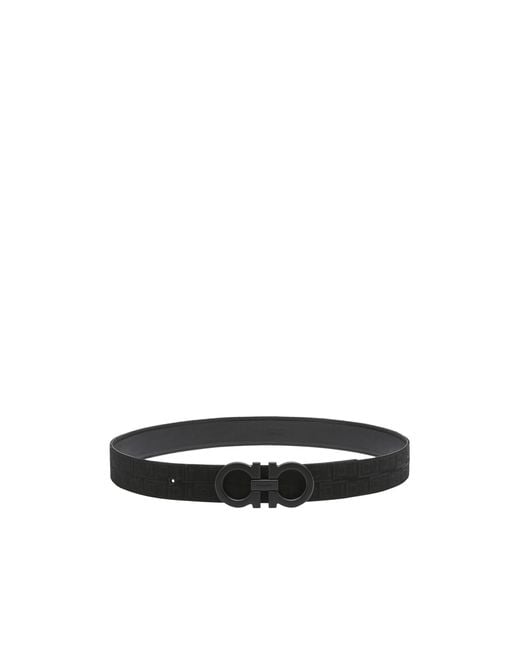 Ferragamo White Ferragamo Reversible Gancini Buckle Belt for men
