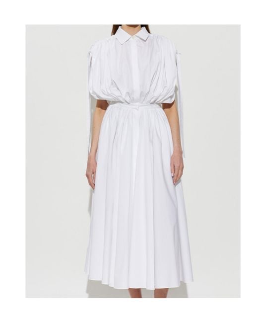 Givenchy White Draped Midi Dress