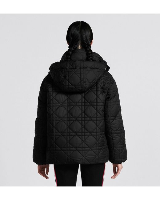 Dior Black Alps Macrocannage Hooded Down Jacket
