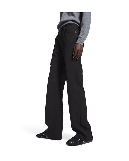 Balenciaga Black Straight Fit Tailored Pants