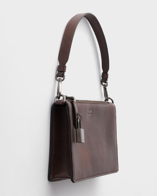 Prada Brown Zipper Clutch for men