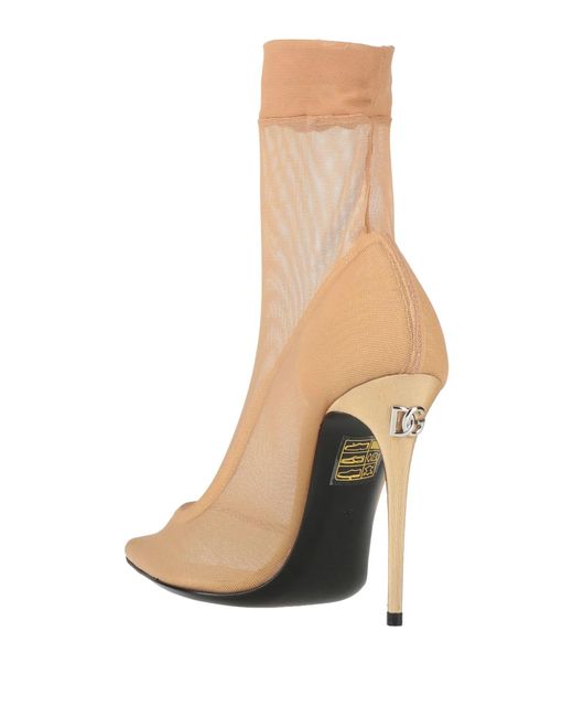 Dolce & Gabbana Natural Solid Color Ankle Boots
