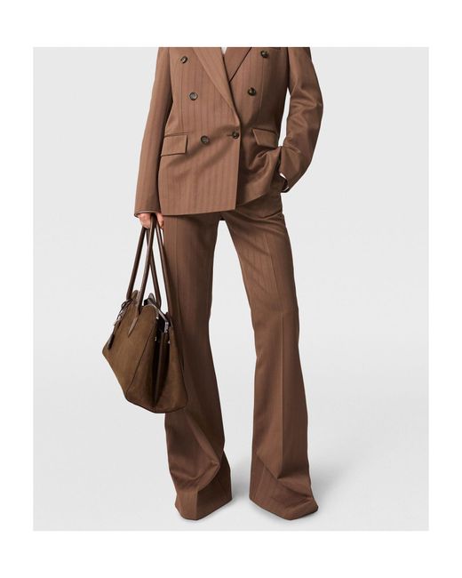 Stella McCartney Brown Mid-Rise Botcut Trousers for men