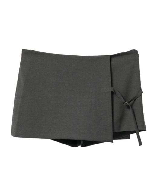 Paloma Wool Gray Mini Archive Layered Skort Shorts