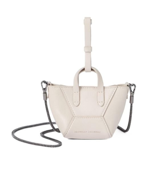 Brunello Cucinelli White Bc Duo Mini Bag