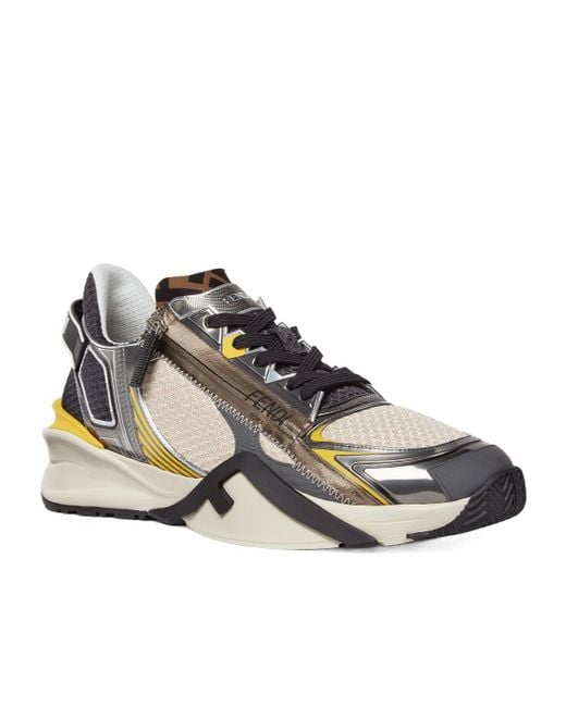 Fendi Multicolor Flow Lace-Up Sneakers for men