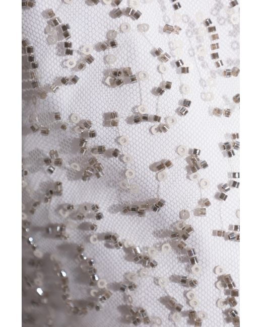 Samsøe & Samsøe White Samally Beaded-Detail Top