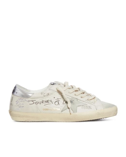 Golden Goose Deluxe Brand White Superstar Lace-Up Sneakers for men