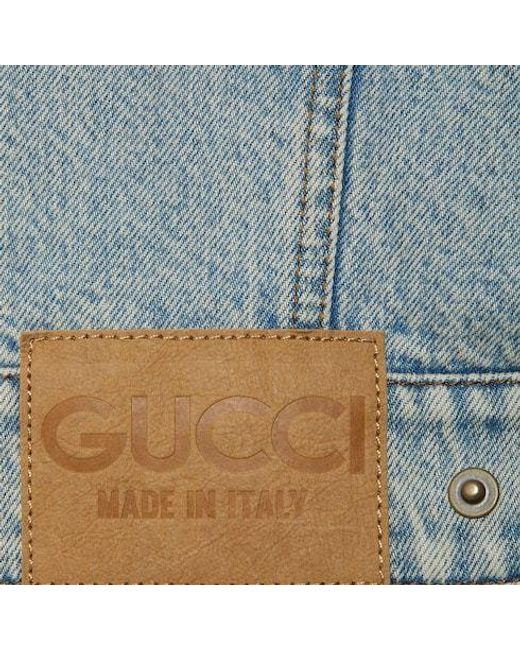 Gucci Blue Reversible Denim Jacket for men