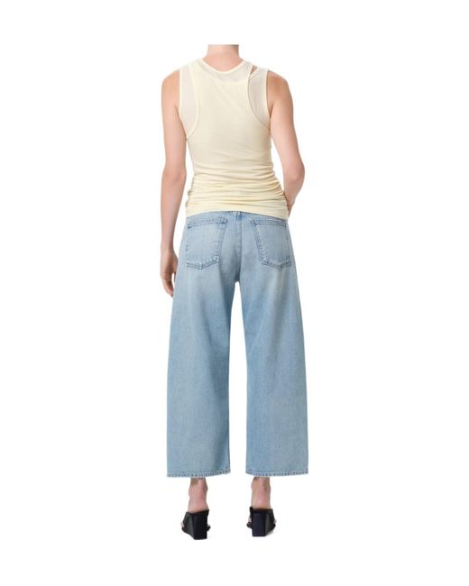 Agolde Blue Arc Wide-Leg Jeans