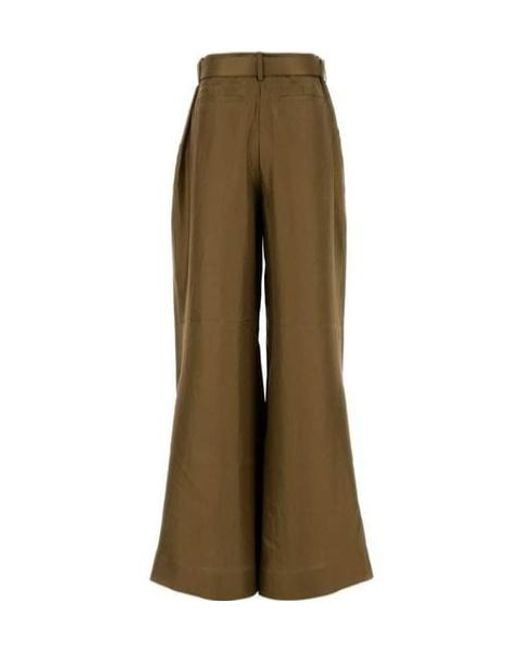 Zimmermann Natural Crush Double Tuck Pants