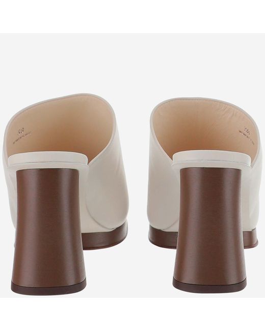 Tod's White Platform Slip-On Mules
