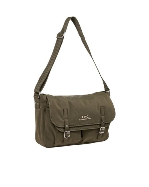 A.P.C. Metallic Archive Buckled Messenger Bag for men