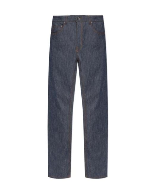 Etro Blue Logo Patch Tapered Jeans for men