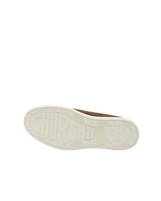 Church's Brown Round Head Loafer Shoes for men