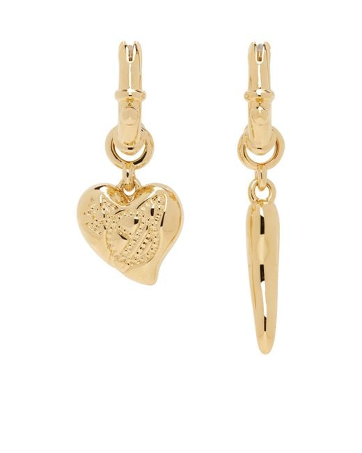 Vivienne Westwood Metallic Asymmetrical Earrings