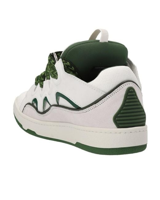 Lanvin Metallic Curb Low-Top Sneakers for men