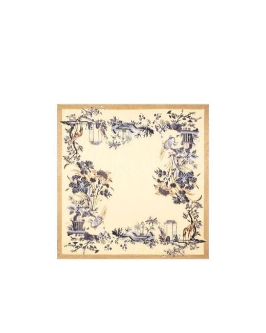 Etro Natural Floral Jacquard Shawl