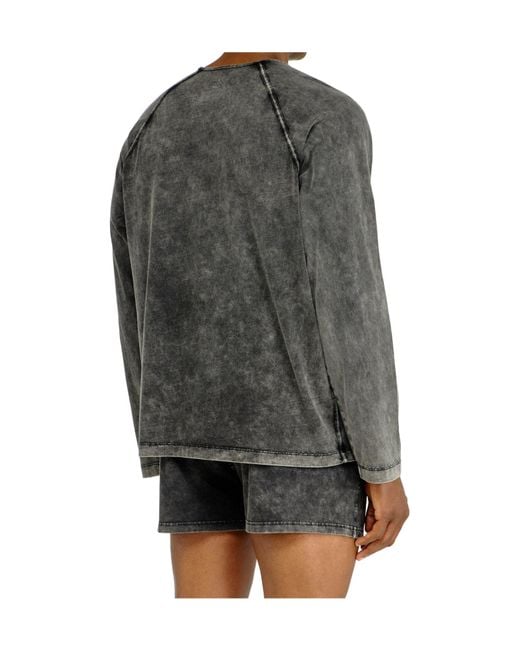 DIESEL Gray Bryan Dnm Long-Sleeve T-Shirt for men