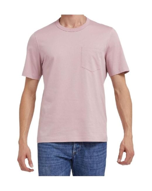 Brunello Cucinelli Blue Short-Sleeved T-Shirt for men