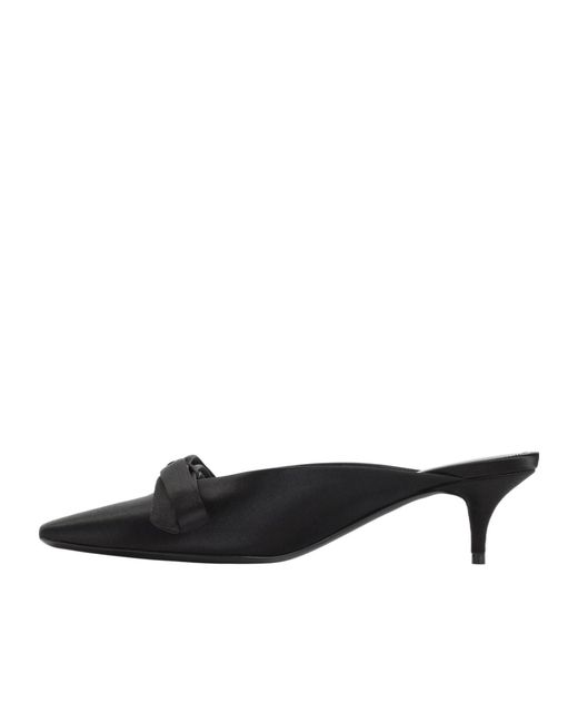 Balenciaga Black Nano Bow Mules