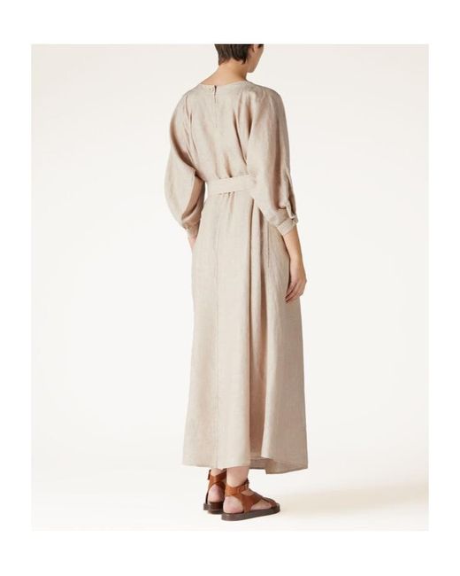 Loro Piana Natural Ruth Linen Maxi Dress