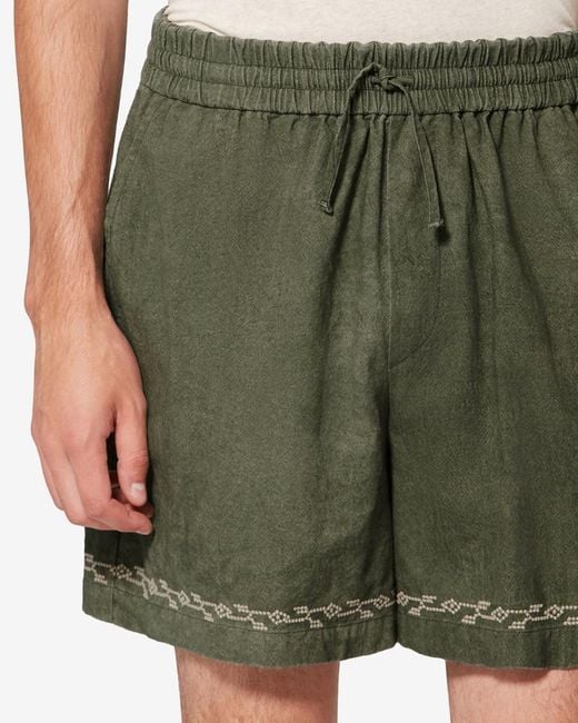 Isabel Marant Green Zilan Shorts for men