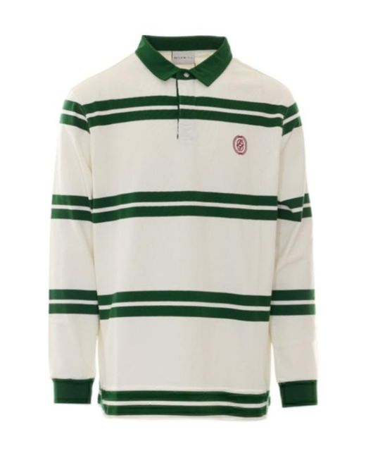 Drole de Monsieur Green Drôle De Monsieur D Mirror Striped Polo Shirt for men