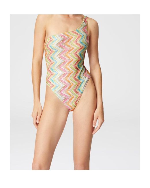 Missoni White One-Shoulder Swimsuit