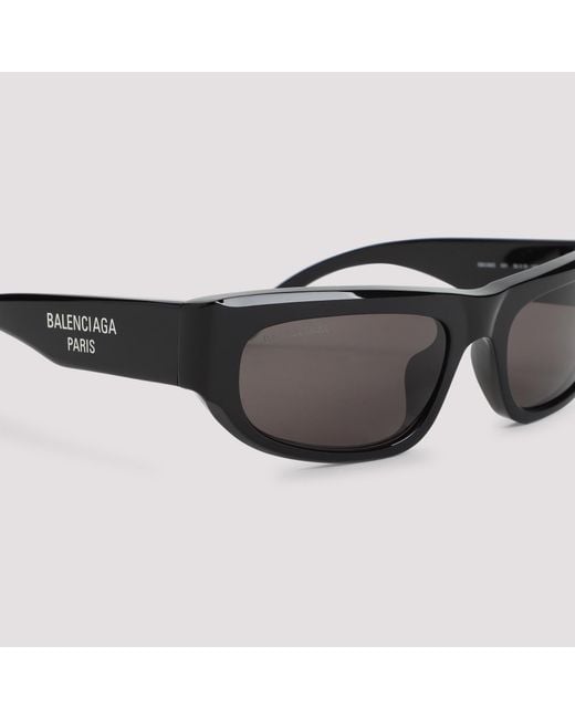 Balenciaga White Eyewear Logo D-Frame Sunglasses