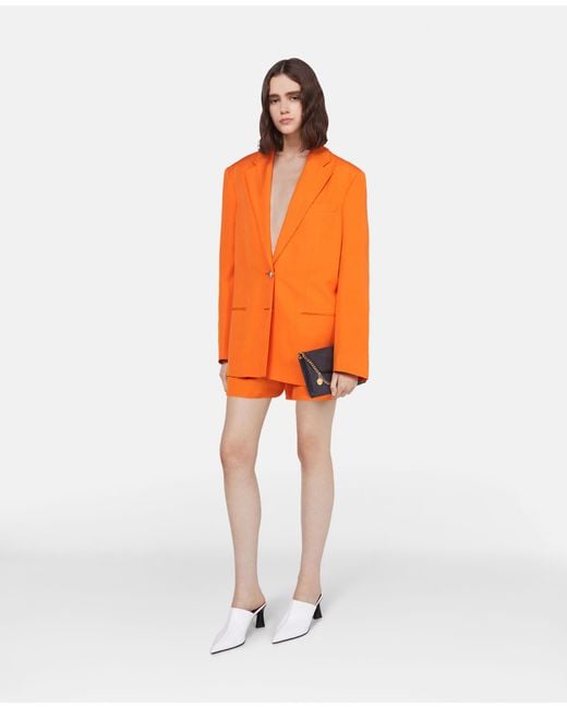 Stella McCartney Orange Single-Breasted Tailored Blazer