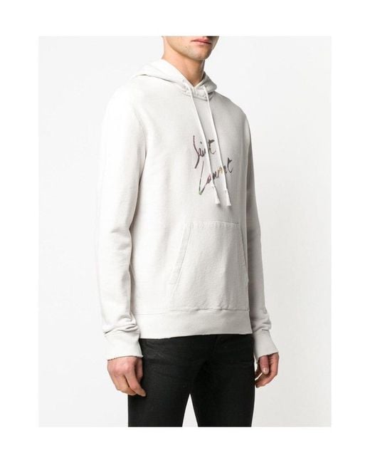 Saint Laurent White Animal Print' Hoodie for men