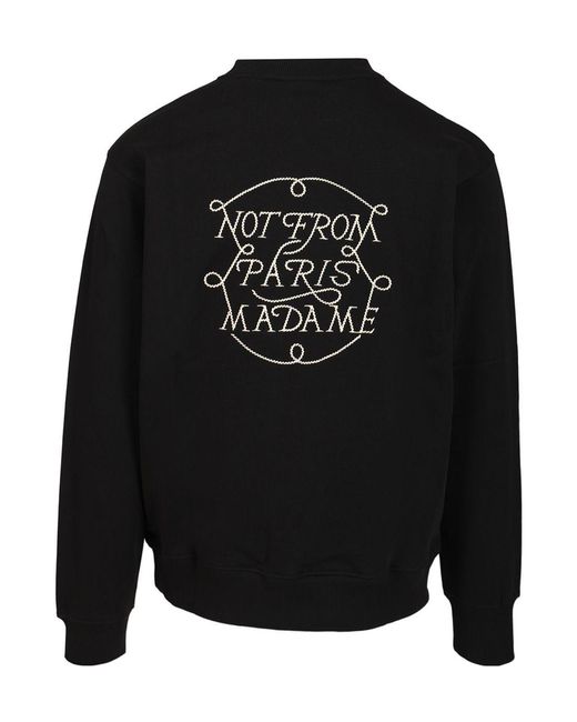 Drole de Monsieur Black Drôle De Monsieur Slogan Crewneck Sweatshirt for men