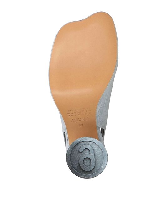 MM6 by Maison Margiela Metallic Rose Backless Sandals