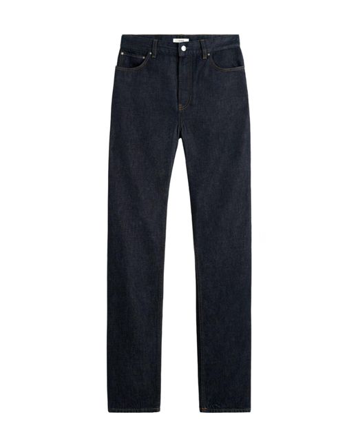 Totême  Blue High-Waisted Slim-Fit Jeans
