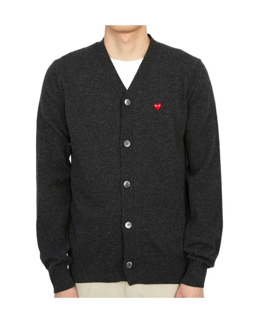 COMME DES GARÇONS PLAY Black Heart Patch Cardigan for men