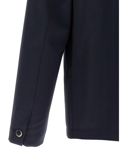 Barena Blue Visal Buttoned Overshirt for men