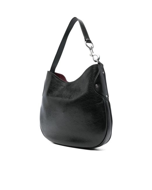 Mulberry Black Rivet Detailed Shoulder Bag
