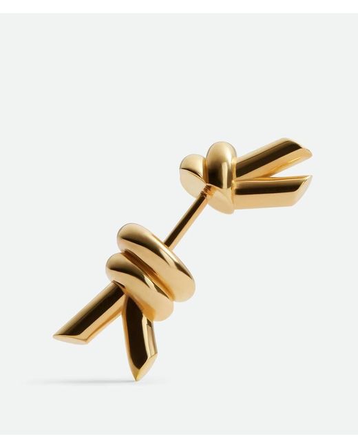 Bottega Veneta Metallic Knot Stud Earrings