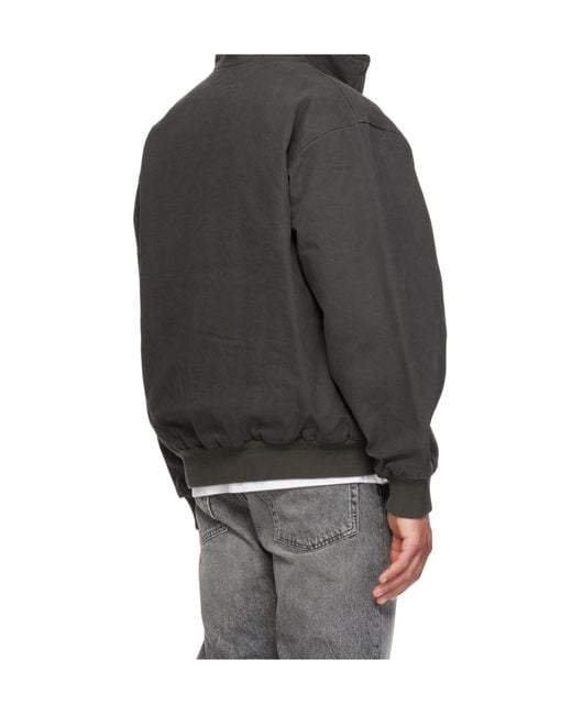 Carhartt Gray Ravon Logo-Patch Zip-Up Jacket for men