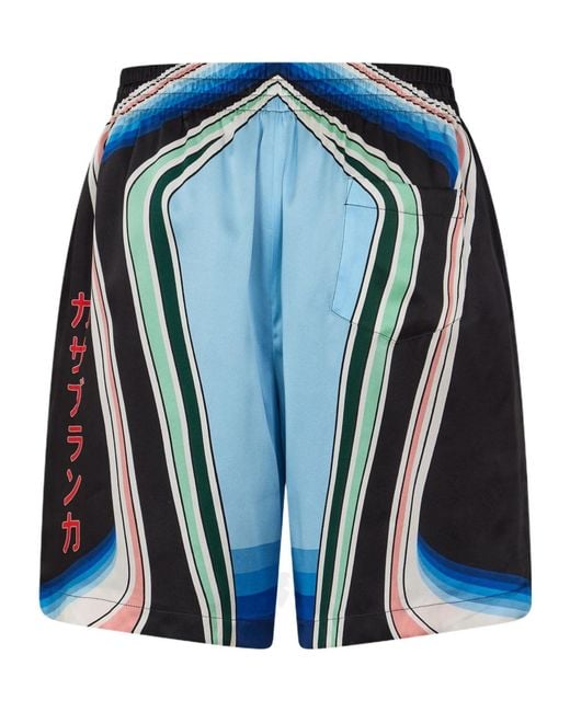 Casablanca Blue Elastic Waist Shorts for men