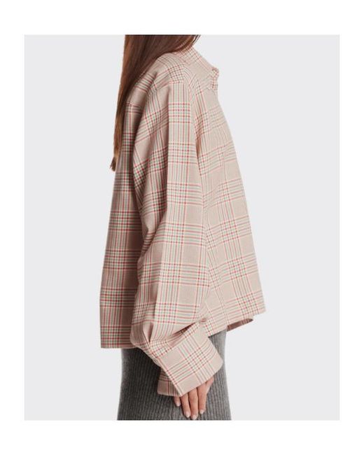 Jil Sander Natural Checked-Pattern Button-Down Shirt