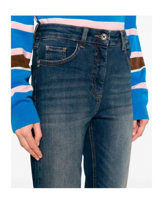 Patrizia Pepe Blue Logo-Detail Jeans