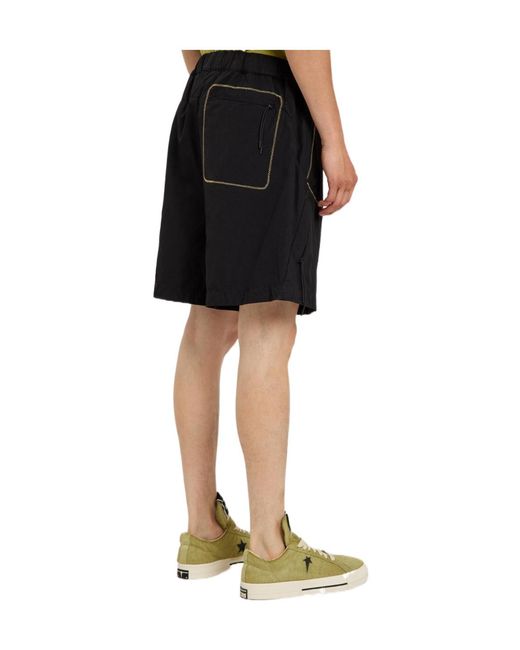 Moncler Black Comfortable Cotton Shorts for men
