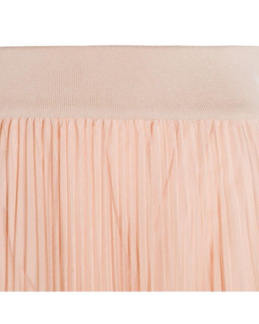 Fabiana Filippi Pink Tulle Pleated Midi Skirt