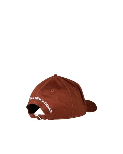 DSquared² Red Flag Logo Cap for men